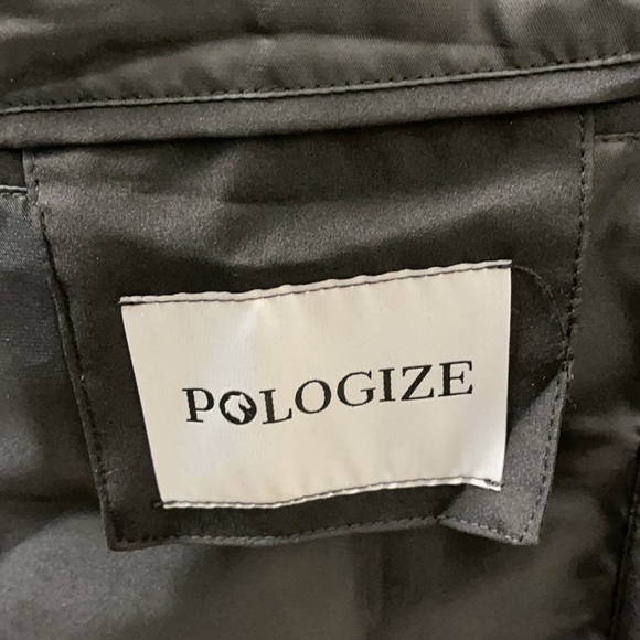 Pologize Black Trench Coat Men Size XL - Picture 8 of 10